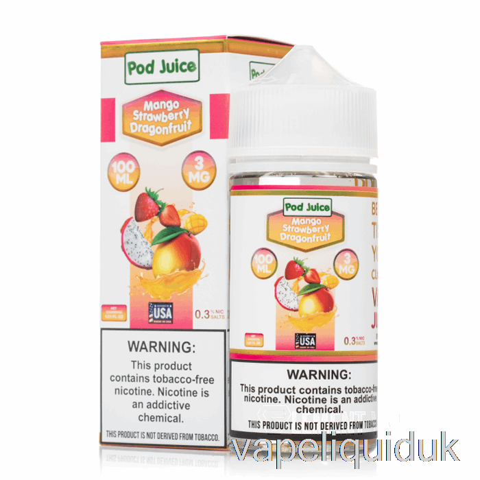 Mango Strawberry Dragonfruit - Pod Juice - 100mL 0mg Vape Juice